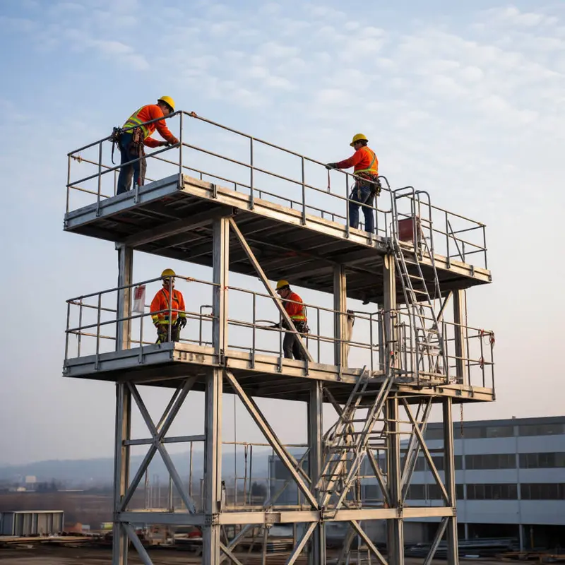 Устройство и монтаж площадок обслуживания
